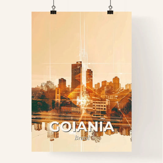 Goiania City Skyline Composite Art Poster