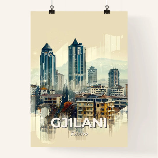 Gniljane Poster Bright Cityscape Skyline Minimalistic Poster