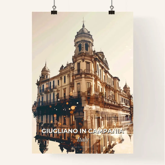 Giugliano in Campania City Skyline Poster Poster