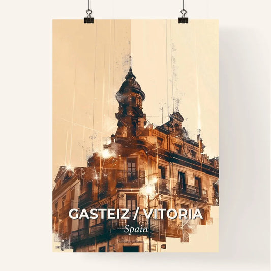 Gasteiz Vitoria Spain City Skyline Poster Art Poster