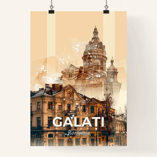 Galați, Romania: Art Deco Architecture Poster Poster