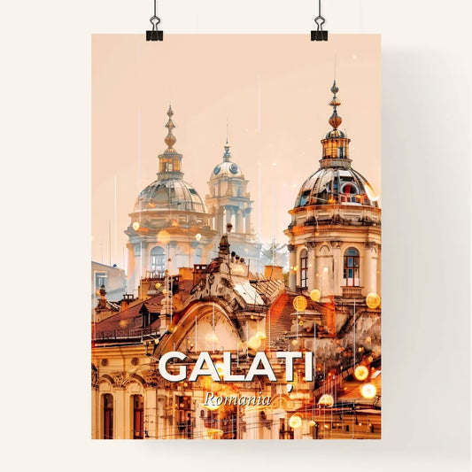 Galați Art Deco Cityscape Poster Poster