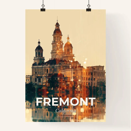 Fremont City Skyline in Subtle Lights Poster
