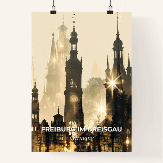 Freiburg im Breisgau Art Skyline Composite Poster Poster
