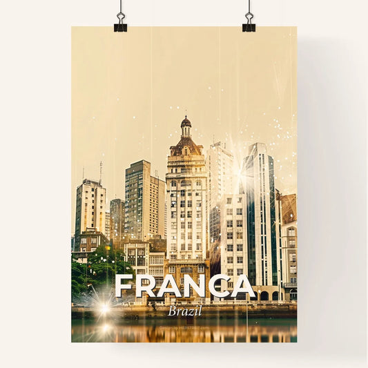 Franca Skyline Double Exposure Art Poster Poster