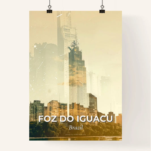Foz do Iguacu Skyline City Art Poster Poster