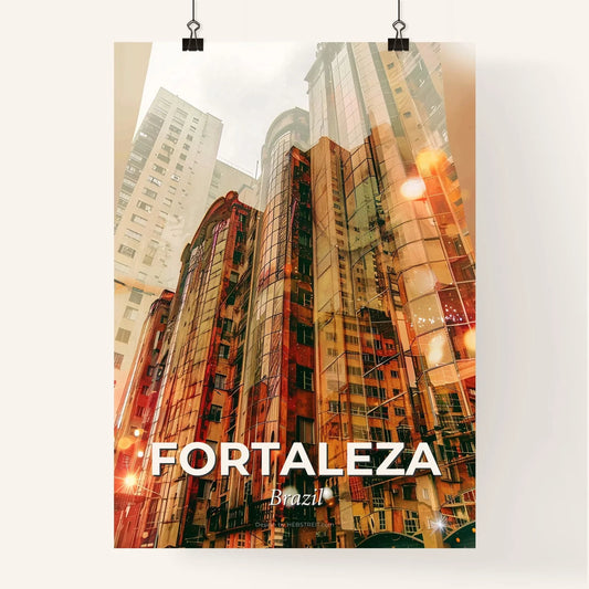 Fortaleza Skyline Composite Art Poster Poster