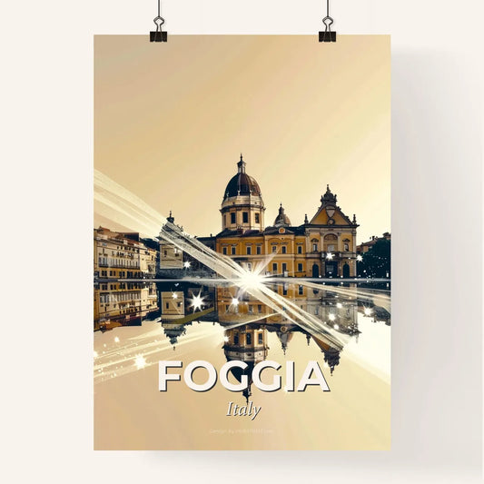 Foggia Skyline Double Exposure Composite Art Poster Poster