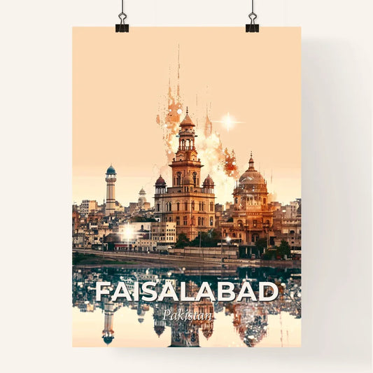Faisalabad Skyline Composite Poster Art Poster