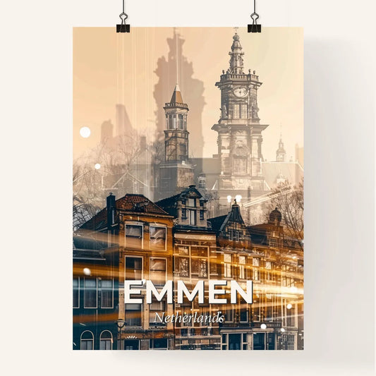 Emmen City Skyline Composite Art Poster Poster