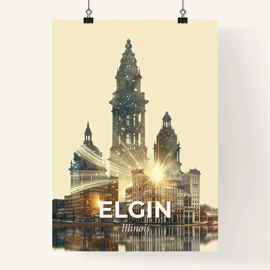 Elgin Skyline Double Exposure Masterpiece Poster