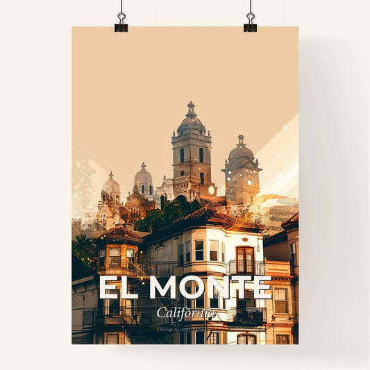 El Monte City Iconography Night Composite Poster