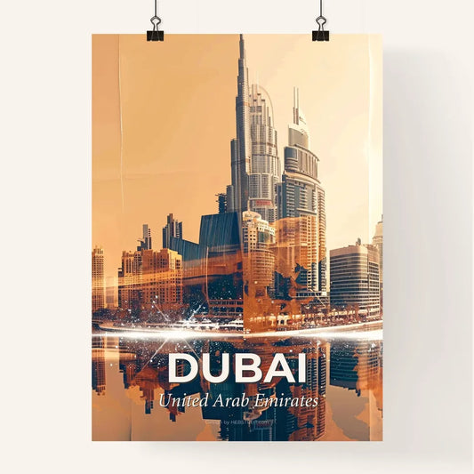 Dubai Skyline Poster: Local Architecture, Bright Beige Poster