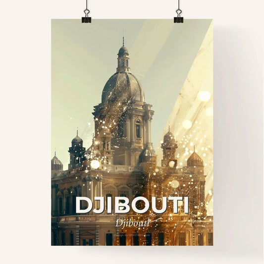 Djibouti Skyline Modern Minimalist Beige Print Poster