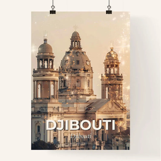 Djibouti Skyline Cityscape Vibrant Art Poster Poster