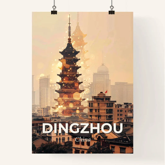 Dingzhou Skyline Composite Art Poster Poster