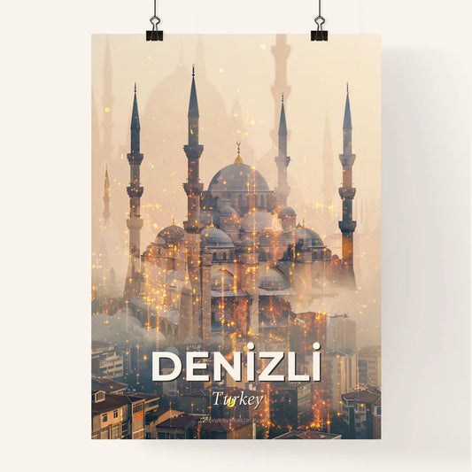 Denizli City Skyline Local Architecture Icon Poster Poster