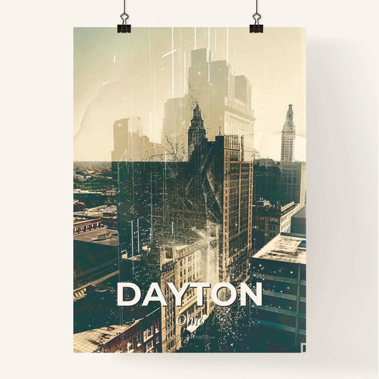 Dayton Skyline: City Icons and Local Charm Poster
