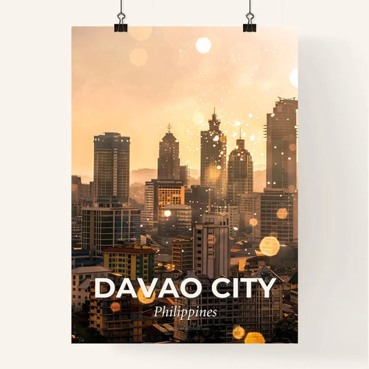 Davao City Skyline Art Composite Poster Poster