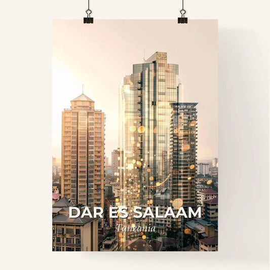 Dar es Salaam Skyline Sparkle Art Poster Poster