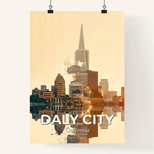 Daly City Sky: Beige Poster, Local Lifestyle Poster