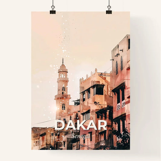 Dakar Senegal Skyline Architectural Icons Poster Poster