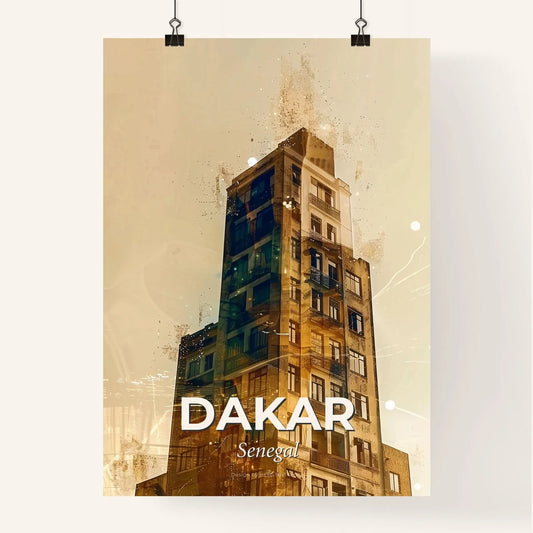 Dakar Senegal Skyline Art Print Poster Wall Decor Poster