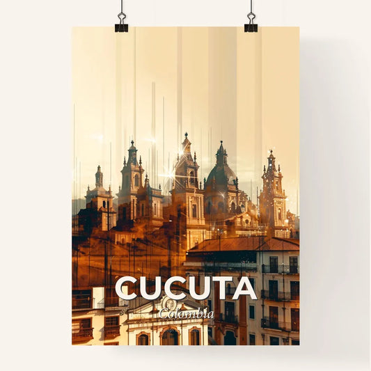 Cucuta Cityscape Art Deco Poster Poster