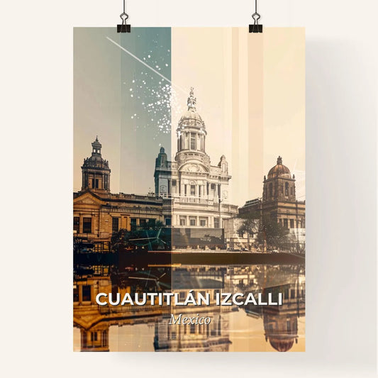 Cuautitlán Izcalli Mexico City Skyline Architecture Vintage Poster Poster