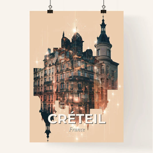 Créteil City Skyline Composite Art Poster Poster