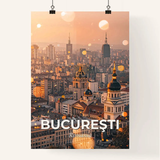 Bucharest: Double Exposure Cityscape Symphony Poster