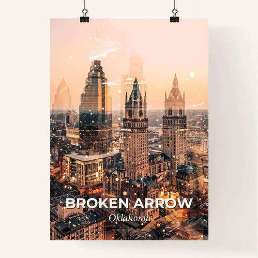 Broken Arrow Skyline Composite Art Poster Poster