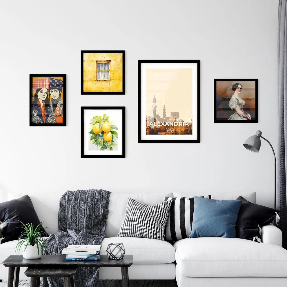 Alexandria Skyline Double Exposure Poster Art Wall Art