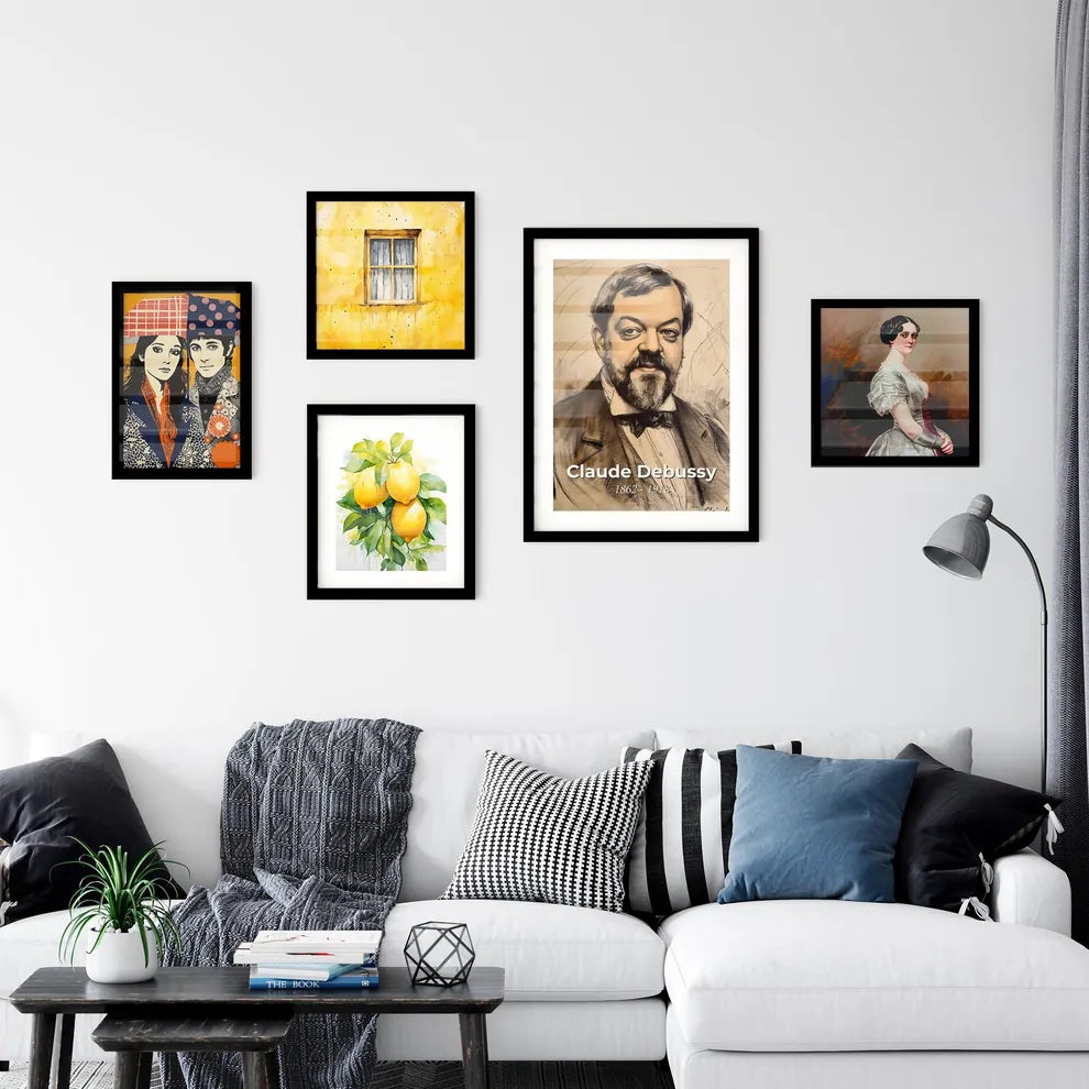 Elegant Portrait of Claude Debussy Wall Art
