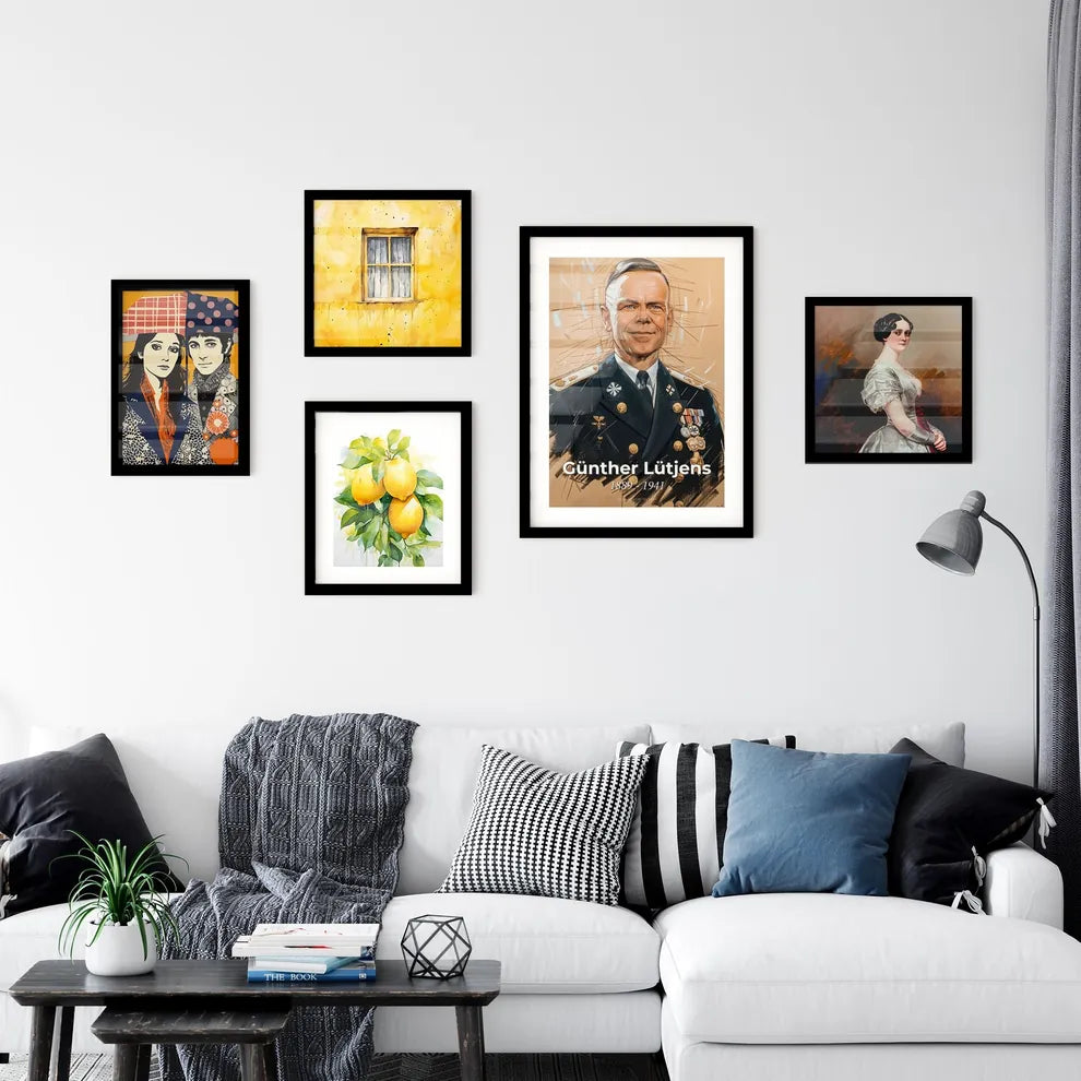 Striking Contemporary Portrait of Admiral Günther Lütjens Wall Art