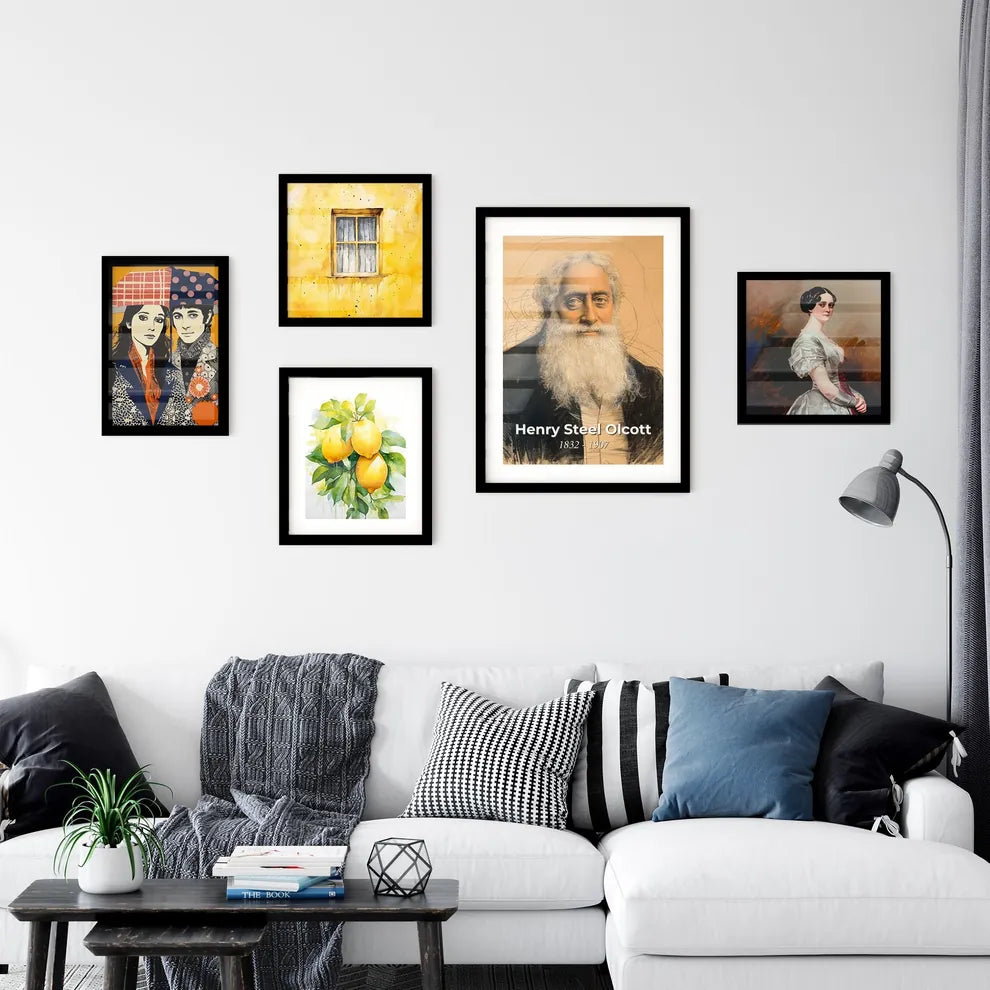 Vibrant Portrait of H. S. Olcott Wall Art
