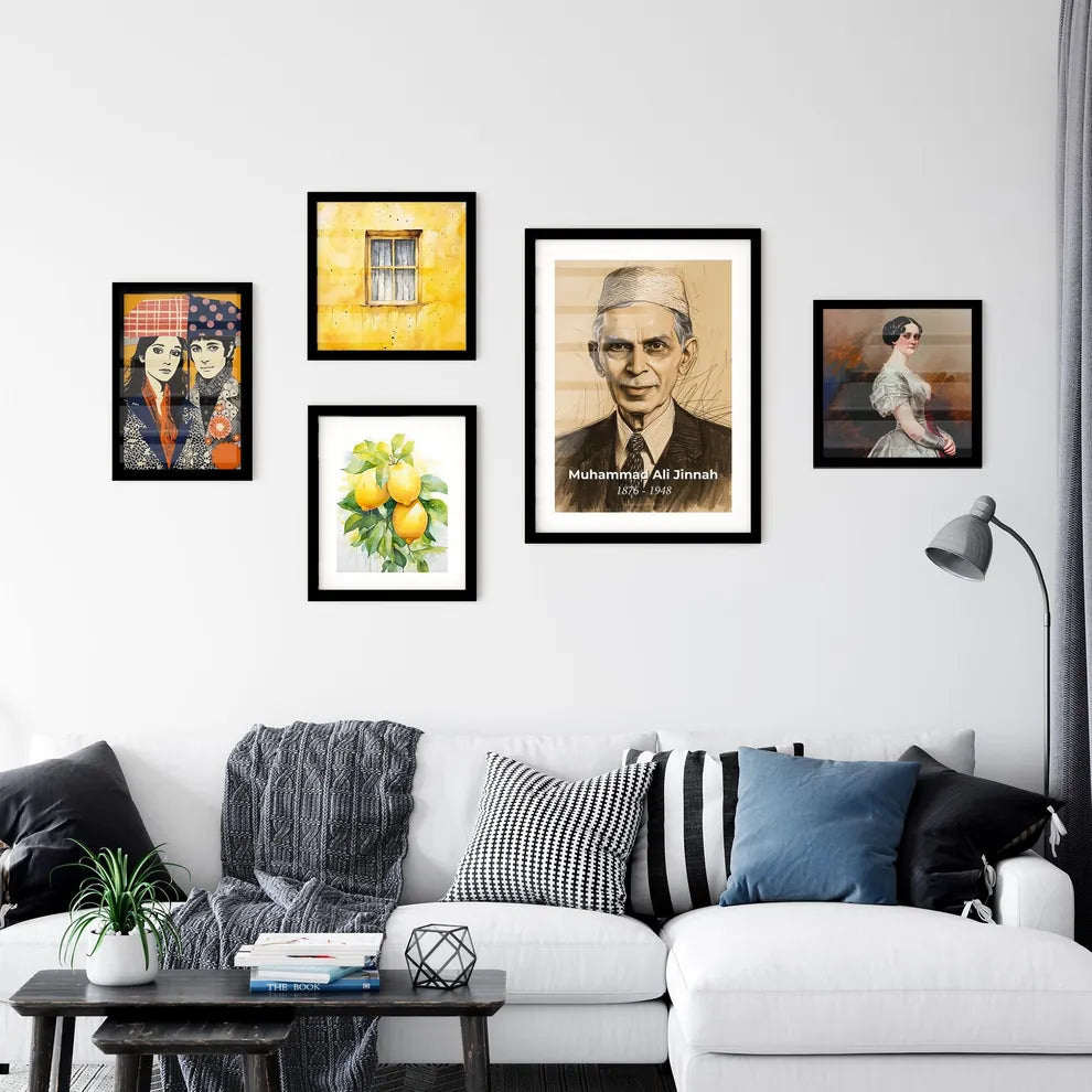 Masterful Portrait of Muhammad Ali Jinnah Wall Art