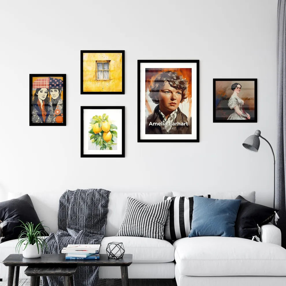 Portrait of Amelia Earhart Wall Art