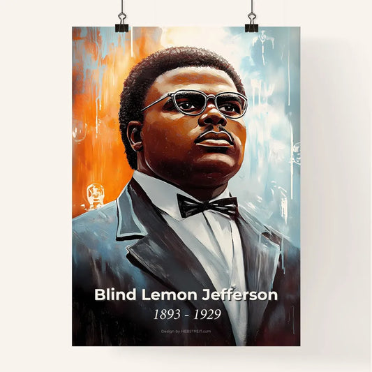 Portrait of Blind Lemon Jefferson Poster