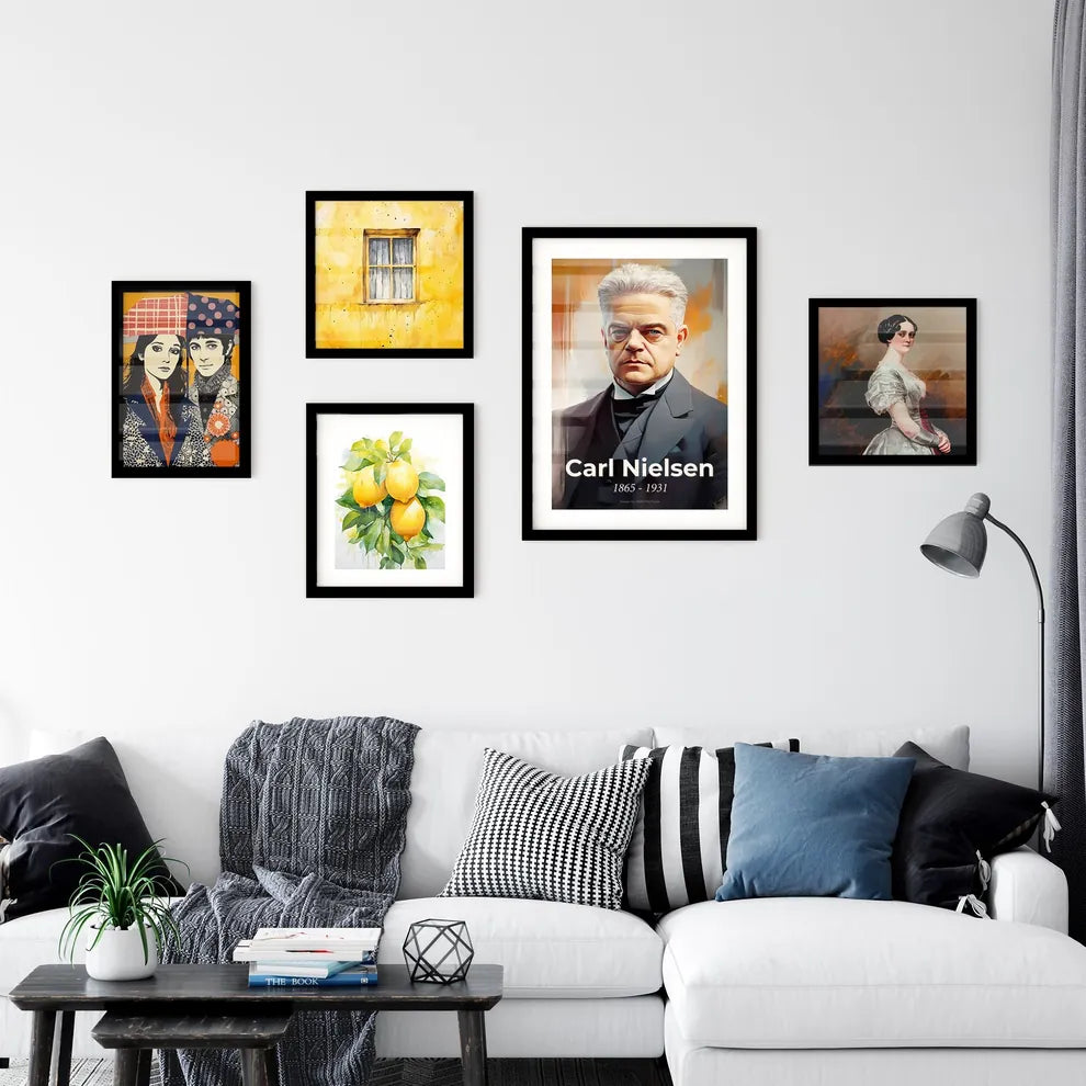 Portrait of Carl Nielsen Wall Art