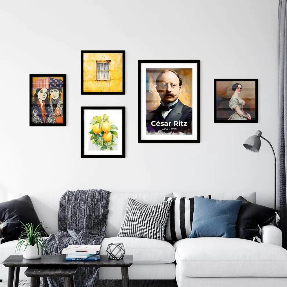 Portrait of César Ritz Wall Art