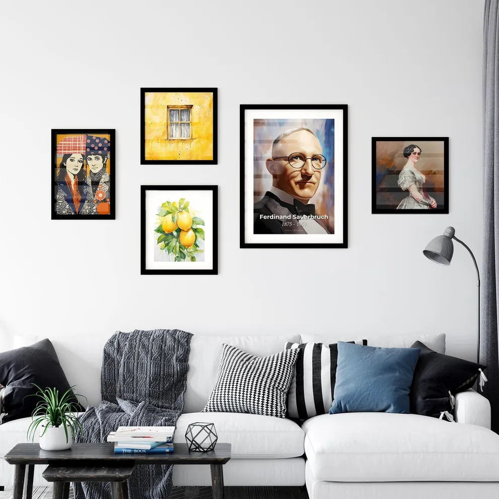Portrait of Ferdinand Sauerbruch Wall Art