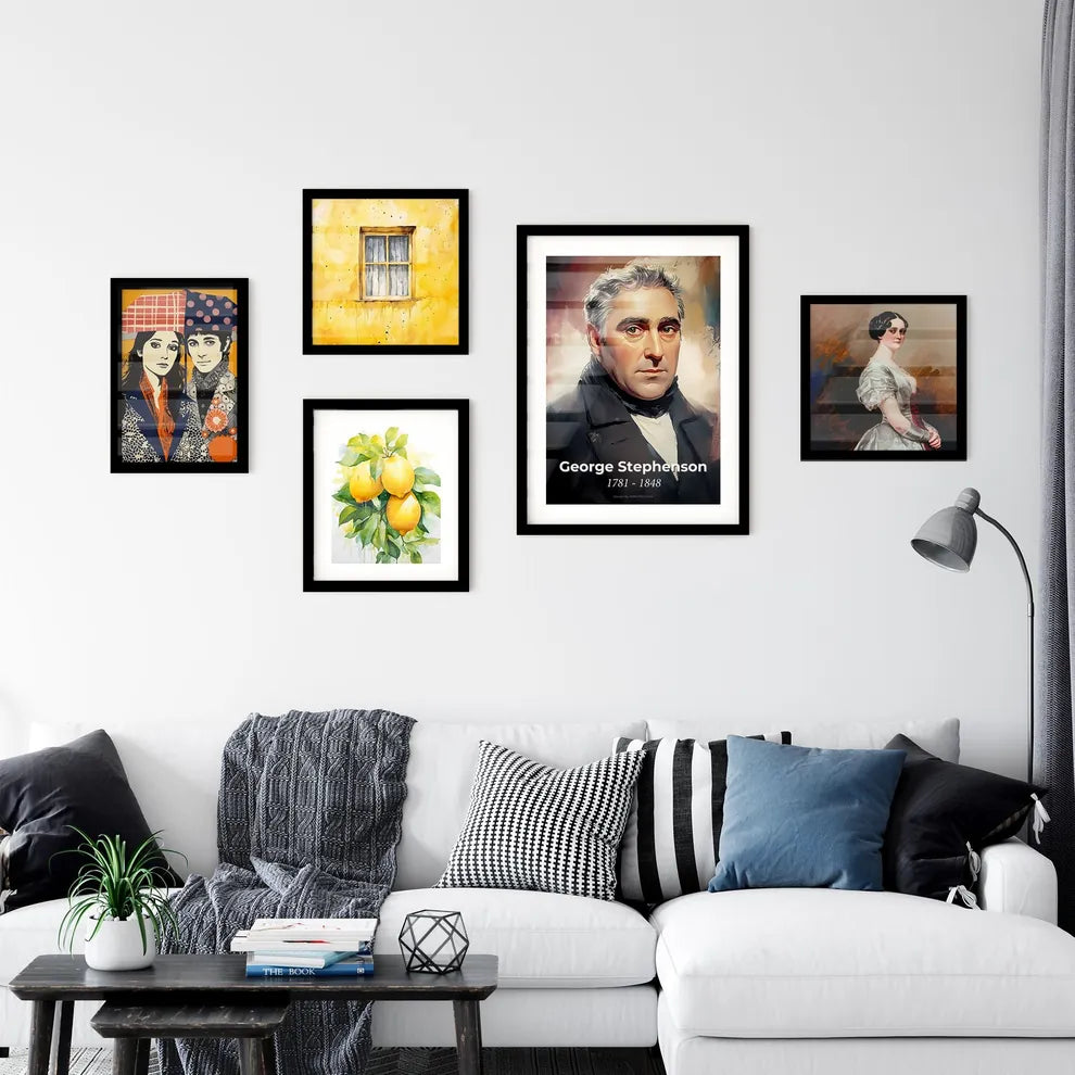 Portrait of George Stephenson Wall Art