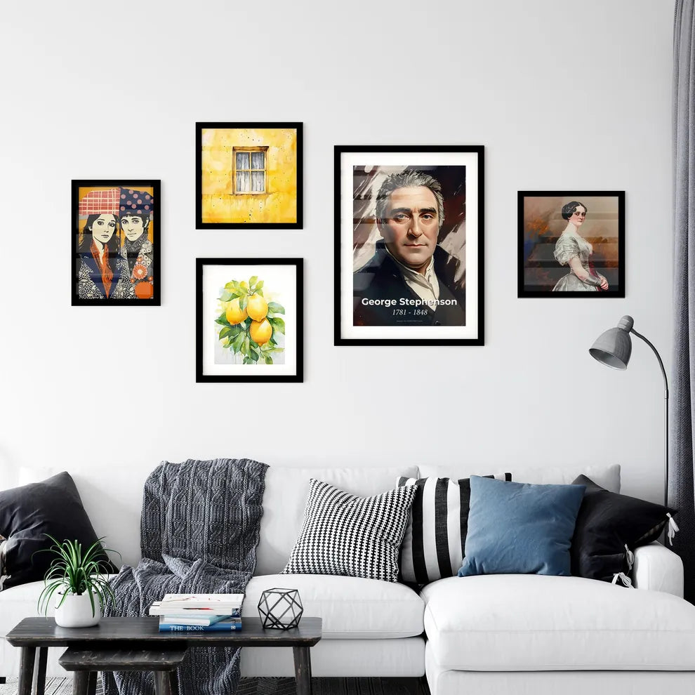 Portrait of George Stephenson Wall Art