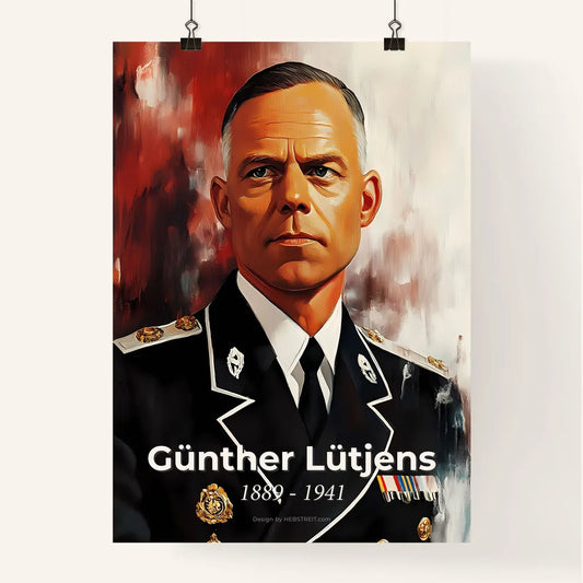 Portrait of Günther Lütjens Poster