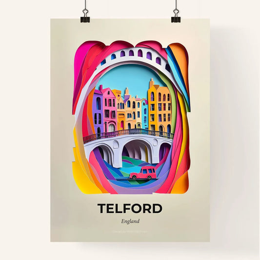 Vivid Telford, England, Colorful Poster