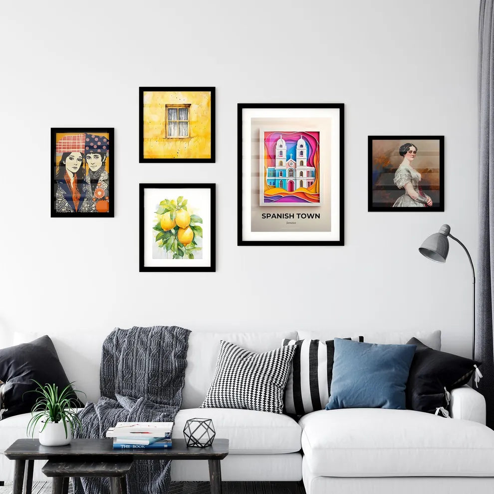 Vivid Spanish Town, Jamaica, Premium Framed Prints