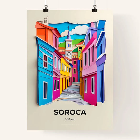 Vivid Soroca, Moldova, Colorful Poster