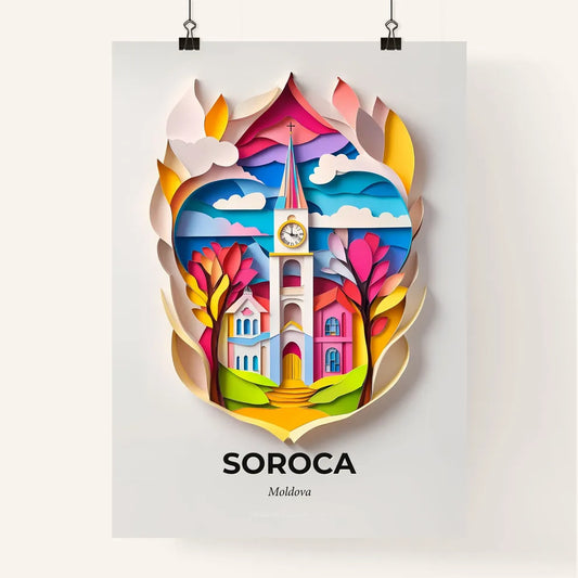 Vivid Soroca, Moldova, Colorful Poster