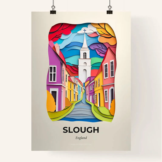 Vivid Slough, England, Colorful Poster